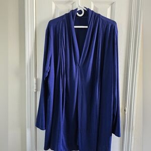Elegant Blue Long-Sleeve Jacket 3X